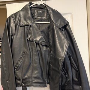 Elodie Faux leather jacket - black